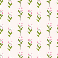 Wild flowers seamless pattern