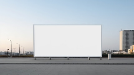 Obraz premium Large billboard advertisement and marketing mockup on modern building during daylight
