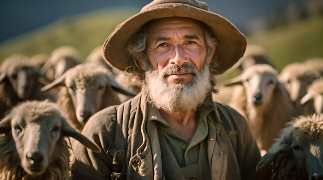 shepherd at work conveys the dedication and attentiveness required to ensure the safety and welfare of the flock