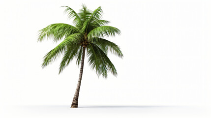 Coconut tree isolated on white background 