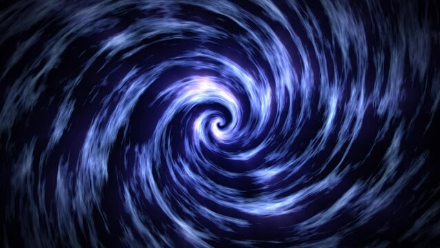 Magic swirl made of energy clouds spinning and glowing on a dark background with pulsating soft light and bright shine effect , animated abstract wallpaper , motion graphics , video 4k , 60 fps