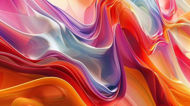 Delving into the World Mokupe of Leptop Screen with an abstract representation of flowing energy and dynamic motion, digital brushstrokes morphing and intertwining in a symphony of form and color