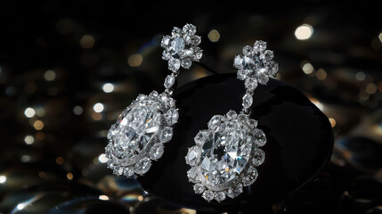 Each earring is set with a stunning diamond gemstone that sparkles with every movement