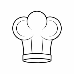 A chef hat in line art vector