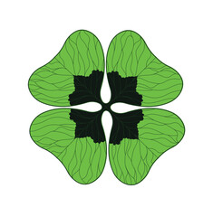 Four leaf clover vector illustration - 737910799