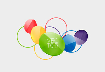 Geometric circles background. Creative minimal composition