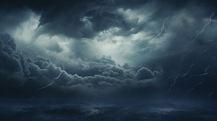 Dark dramatic sky and clouds - obrazy, fototapety, plakaty