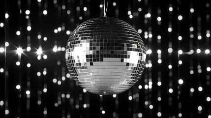 Fototapeta na wymiar Mirror disco ball holiday decoration