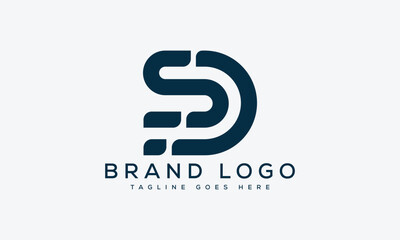 letter DS, SD logo design vector template design for brand.