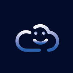 Cloud icon, simple style