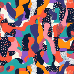 retro abstract shape texture pattern