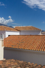 Spanish Clay Roof Tiles on a Roof.