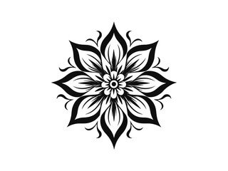 Beautiful minimalist flower illustration art.