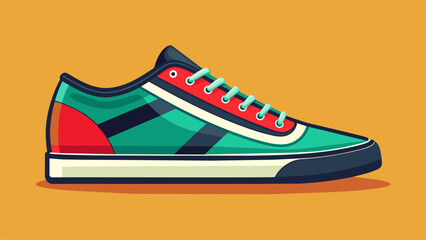A detailed vector illustration of a colorful shoe