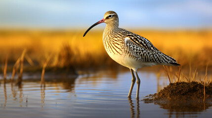 Eurasian curlew or common curlew 