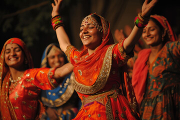 Traditional Punjabi folk music and dancing enhancing the festive atmosphere of Lohri celebrations....