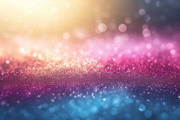 Abstract background in pastel colors with glitter and bokeh, space imitation. Magic background with...