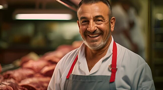 joyful butcher captures the genuine happiness derived from a job well done