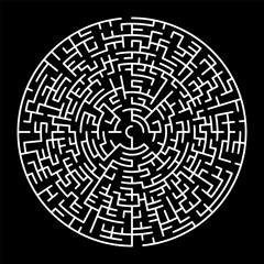Abstract background with a circular maze design