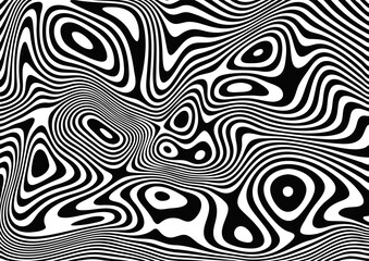 Abstract background with a black and white optical illusion pattern