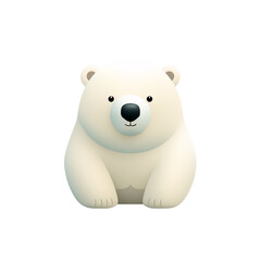 Naklejka premium a cartoon polar bear sitting