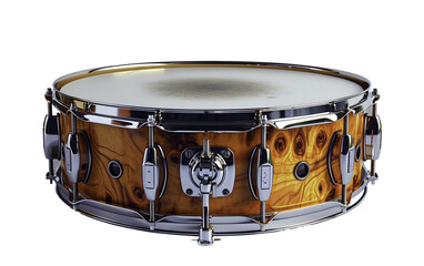 a drum with a wood grain finish