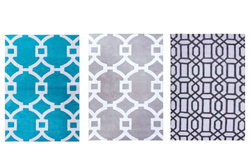 
decorative rug for the interior isolated on white background, home decor, 3D illustration, cg render
