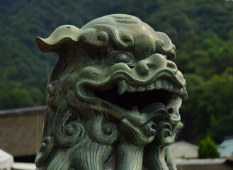 Green Japanese dragon head 
