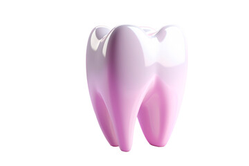 a white tooth on a purple background