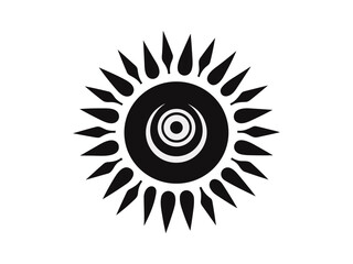 Minimalist tribal vector. Black and white color.