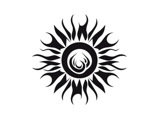 Fototapeta premium Minimalist tribal vector. Black and white color.