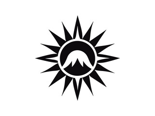 Minimalist tribal vector. Black and white color.