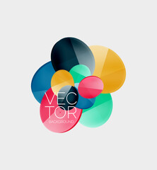 Geometric circles background. Creative minimal composition