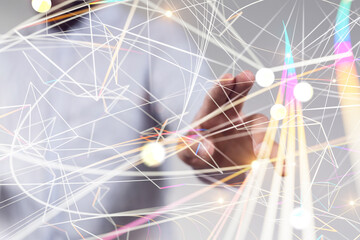 conference Digital Network and data concept 3d