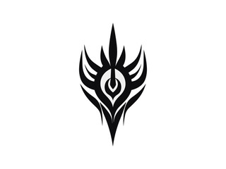 Minimalist tribal vector. Black and white color.