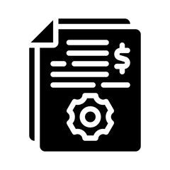 invoice glyph icon