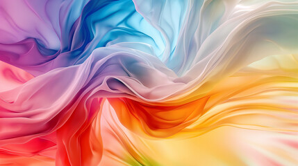 Beautiful Abstract 3D Background with Smooth Silky Shapes. colorful silk textured fabric surface for design purpose
