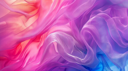 Obraz premium Beautiful Abstract 3D Background with Smooth Silky Shapes. colorful silk textured fabric surface for design purpose