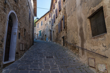 Fototapeta na wymiar Small town Montalcino of Tuscany