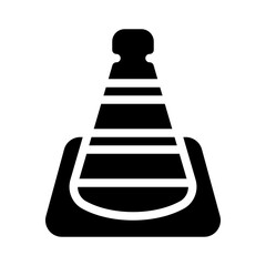 traffic cone glyph icon