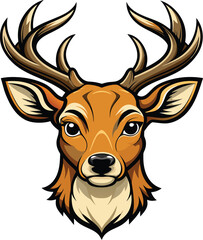 deer head vector mascot logo, deer head logo, deer head mascot e sport logo design character
