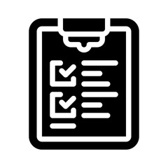 checklist glyph icon