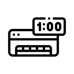 timer line icon