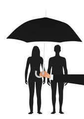 Family insurance concept. vector illustration