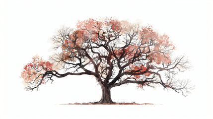 Art autumn tree