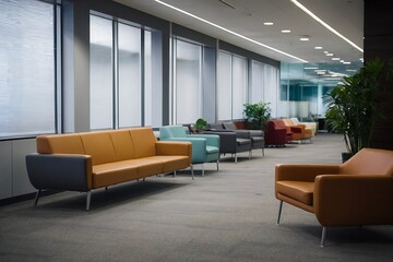 Elegant waiting area of a company, Ai generated 