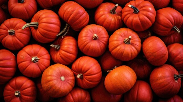 The background of many pumpkins is in Crimson color