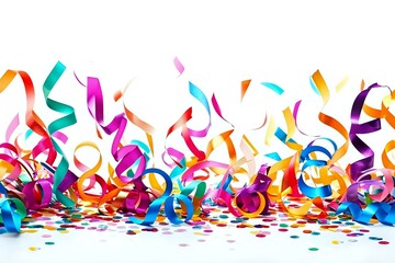 party streamers and confetti. Generative AI