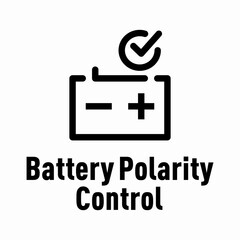 Battery Polarity Control vector information sign