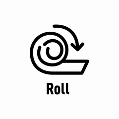 Roll action vector information sign